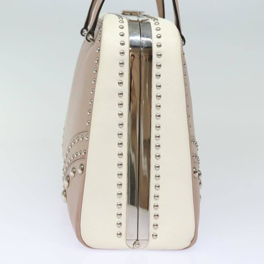 PRADA Hand Bag Safiano leather Pink Auth bs15840 - Picture 3 of 16
